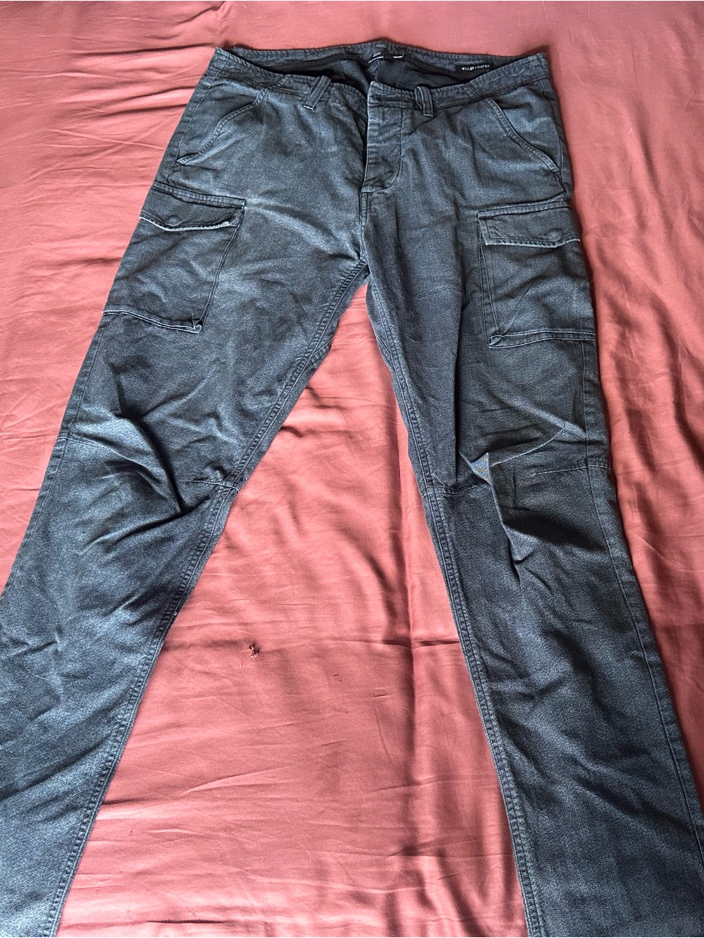 Wings + Horns Men's Charcoal Cargo Pants